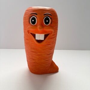 Playful Orange Carrot Sculpture - Decorative Home Accent